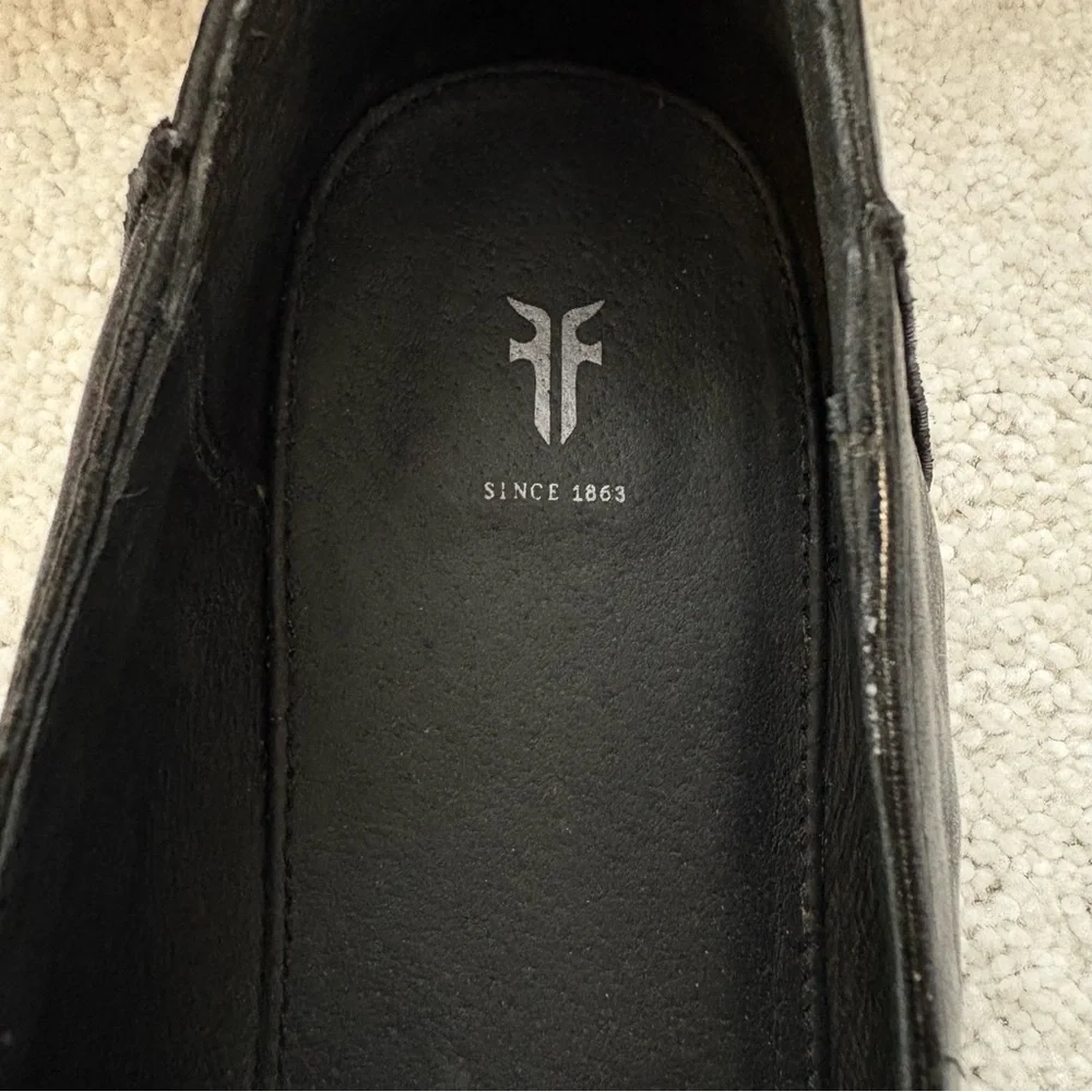 FRYE-  Kenzie Venetian Black Leather flats Sz 11 - Picture 6 of 8